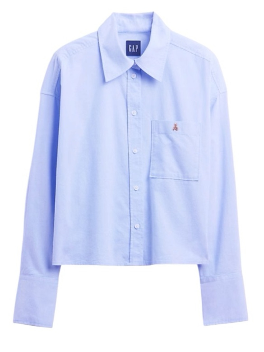 Gap Organic Cotton Straight Hem Cropped Shirt